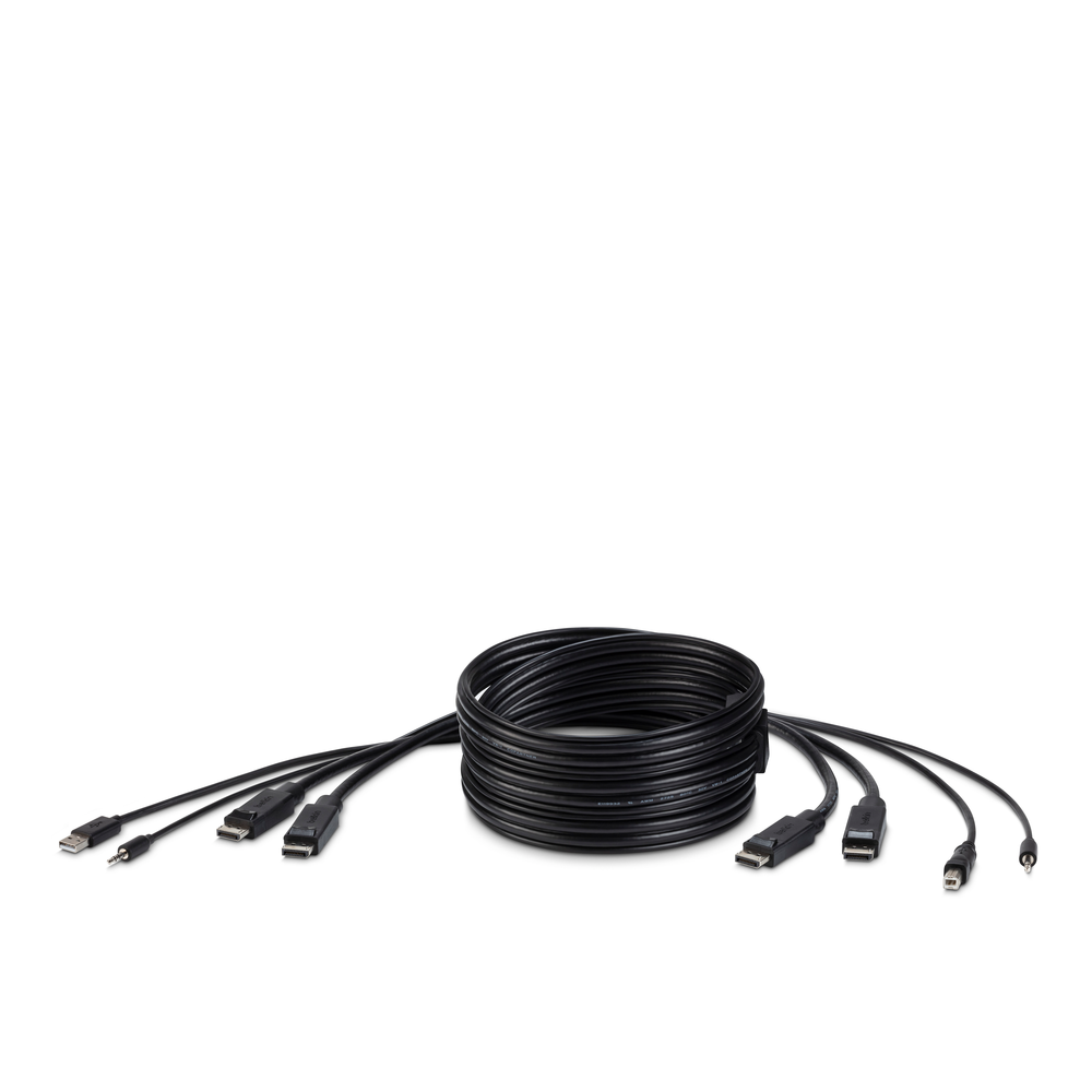 TAA DUAL DP/USB/AUD SKVM CBL, DP M/M; USB A/B, 6'
